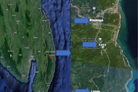 Map of the selected three (3) Barangay of Don Marcelino, Davao Occidental