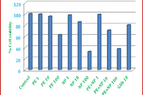 Estimation of cell viability against Bougainvillea glabra flower extract and Mg doped ZnS nano particle on HepG2 cell lines