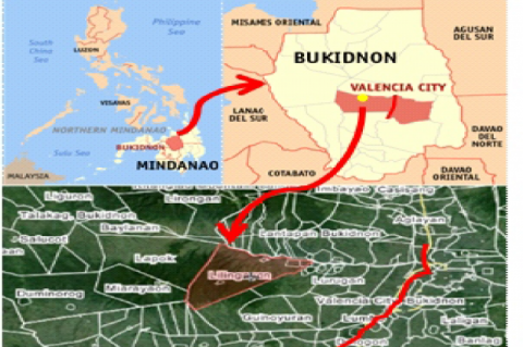 Map of Barangay Lilingayon, Valencia City, Bukidnon, Philippines 