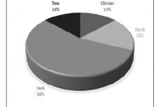 Percentage of life-forms identified to have medicinal importance.