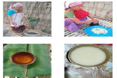 Preparation of Apong by traditional method.